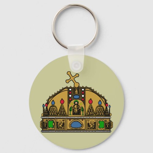 Crown Saint Stephen Hungary Keychain