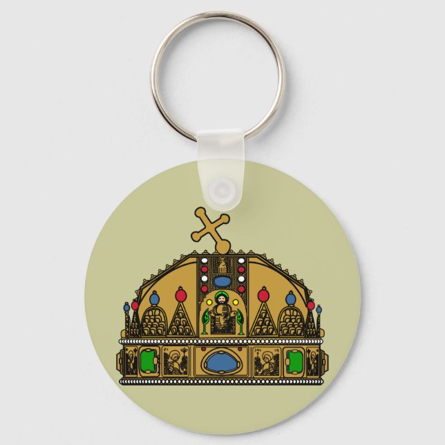 Crown Saint Stephen, Hungary Keychain (Front)