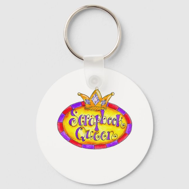 Crown Scrapbook Queen Keychain (Front)
