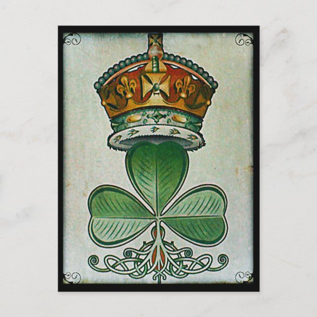 Crown & Shamrock postcard. Postcard (Front)