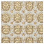 Crown Shield Family Crest Fabric