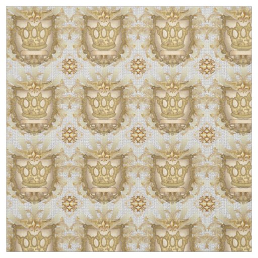 Crown Shield Family Crest Fabric