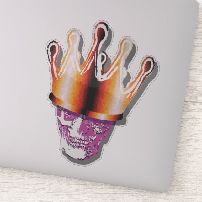 Crown Skull, Lotta Purple Sticker (Detail)