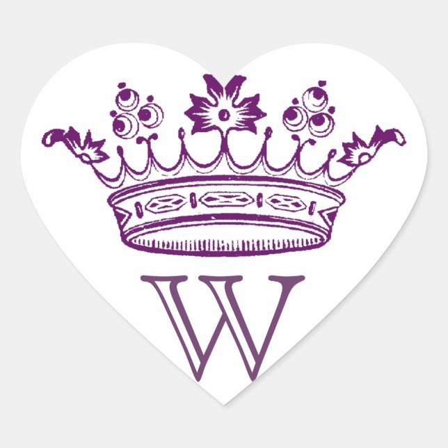 Crown Stickers with monogram (Front)