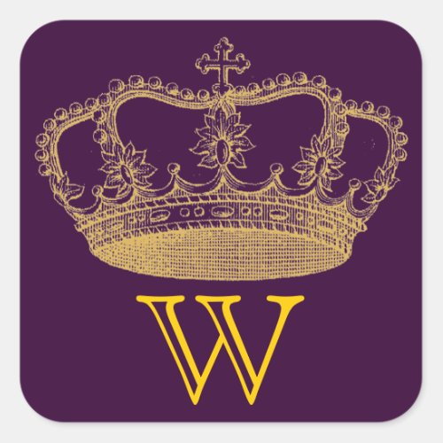 Crown Stickers with monogram