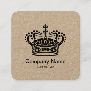 Crown Symbol - Kraft Square Business Card