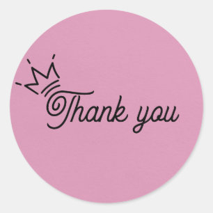 Crown Thank you sticker