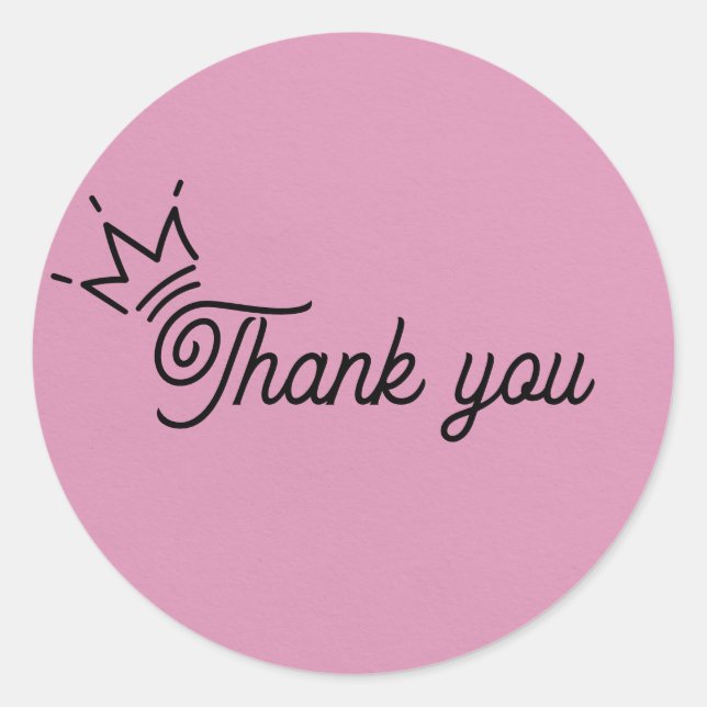Crown Thank you sticker (Front)