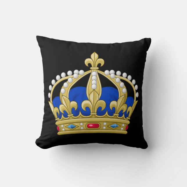 Crown Throw Pillow (Front)