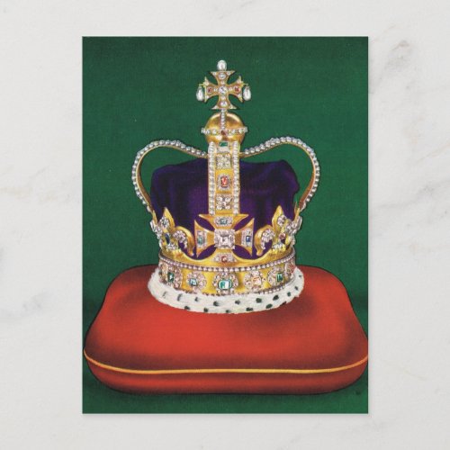 Crown used at coronastion of Queen Elizabeth II Postcard