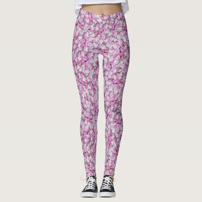 Crown Vetch Seamless Pattern Leggings (Front)
