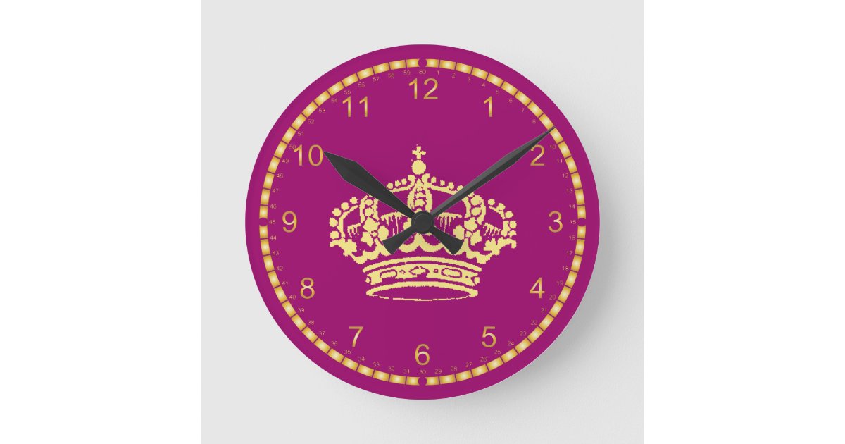 Crown wall clocks Zazzle