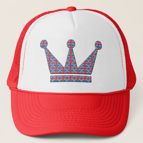 Crown with Pattern of The Union Jack Trucker Hat