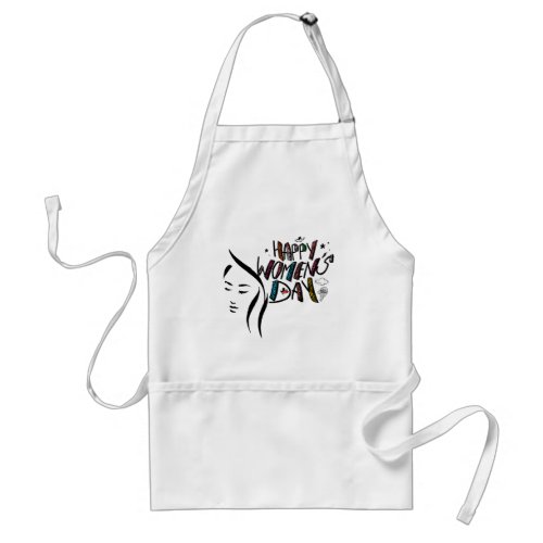 Crown women on Womens Day Adult Apron