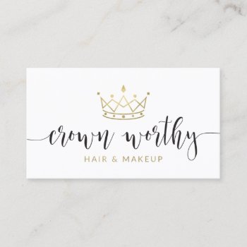 Crown Worthy Business Card by fancybelle at Zazzle