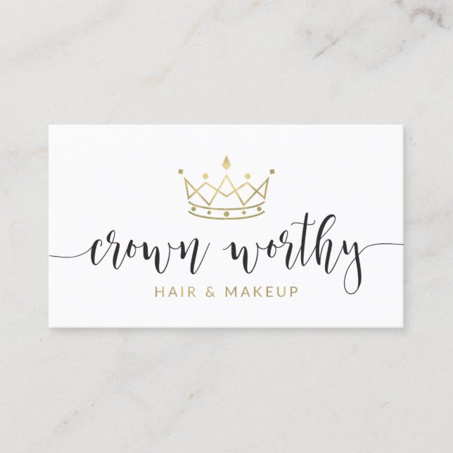 Crown Worthy Business Card (Front)