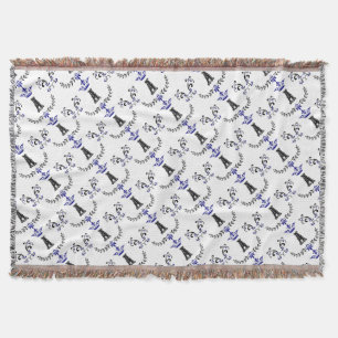 Crown Wreath A Monogram Throw Blanket