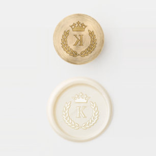Crown Wreath Initial Wax Seal Stamp
