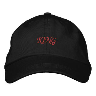 Crown Yourself in Style Handsome Bold KING-Hat Cut Embroidered Baseball Cap