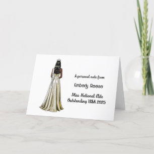 Crowned Beauty Queen Custom Stationery Note Cards