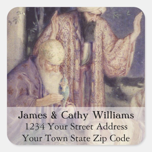 Crowned By Three Kings Christmas Address Label (Front)