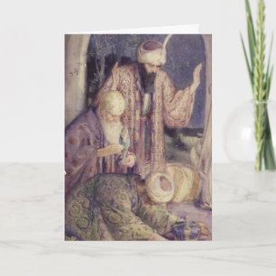 Crowned By Three Kings Vintage Christmas Holiday Card