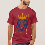 Crowned Courage T-Shirt<br><div class="desc">Claim your crown. This lion head tee radiates strength, leadership, and untamed spirit. Whether you're conquering your goals or just owning your day, wear it like royalty. Where the wild meets the regal. A crowned lion etched in timeless detail—symbolizing wisdom, power, and the quiet confidence of a true ruler. Raw...</div>