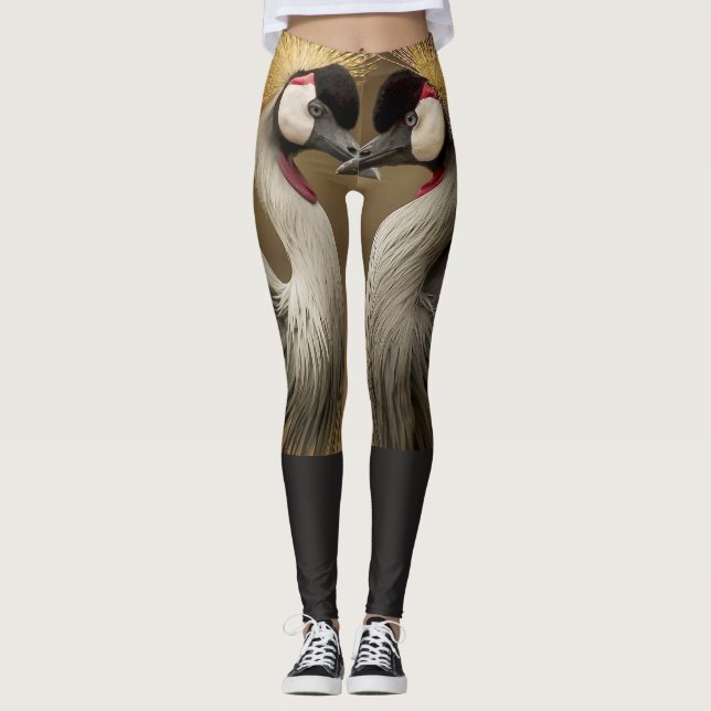 Crowned Crane  Leggings (Front)