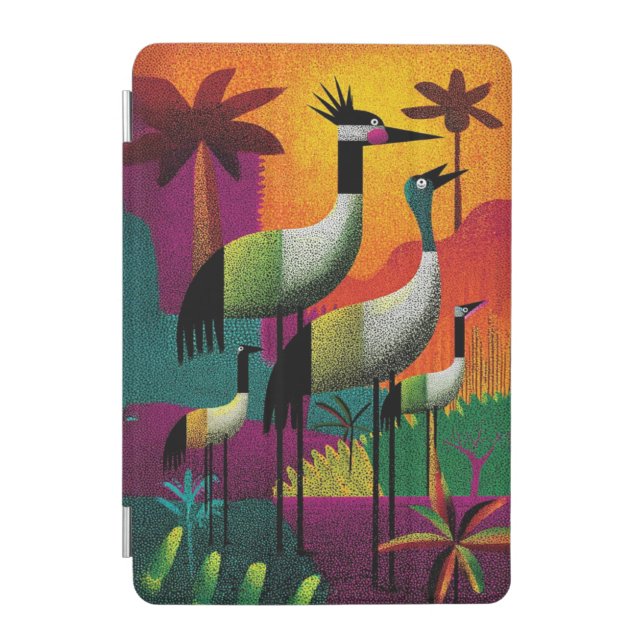 Crowned Cranes Jungle Pop Phone Case (Front)