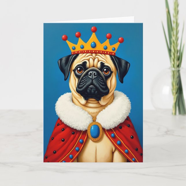 Crowned Dog Fathers Day Card (Front)