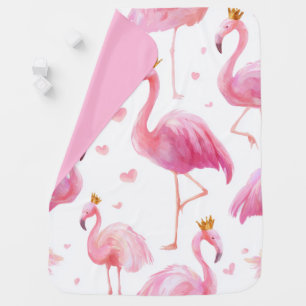 Crowned Flamingo – Luxe Island Vibes Baby Blanket