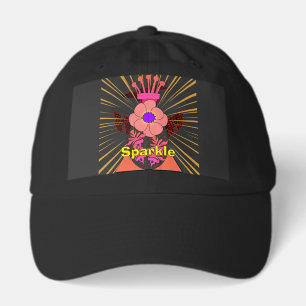 Crowned Floral Glory 'MoM' Black Cap