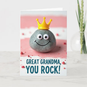 Crowned Grandma Stone Figure Card