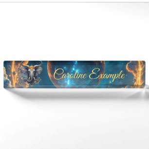 Crowned Guardian of the Celestial Gate. Desk Name Plate