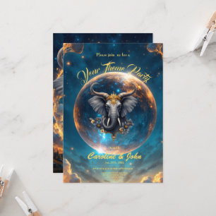 Crowned Guardian of the Celestial Gate the elefant Invitation