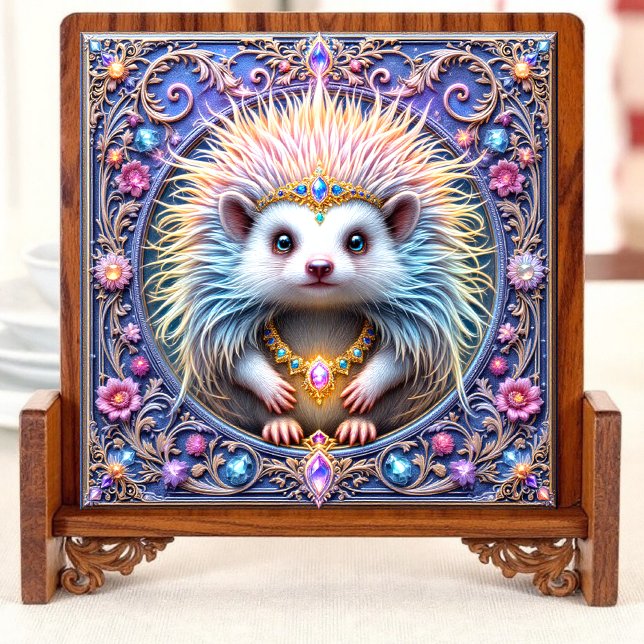 Crowned Hedgehog Ceramic Collectible Tile (Creator Uploaded)
