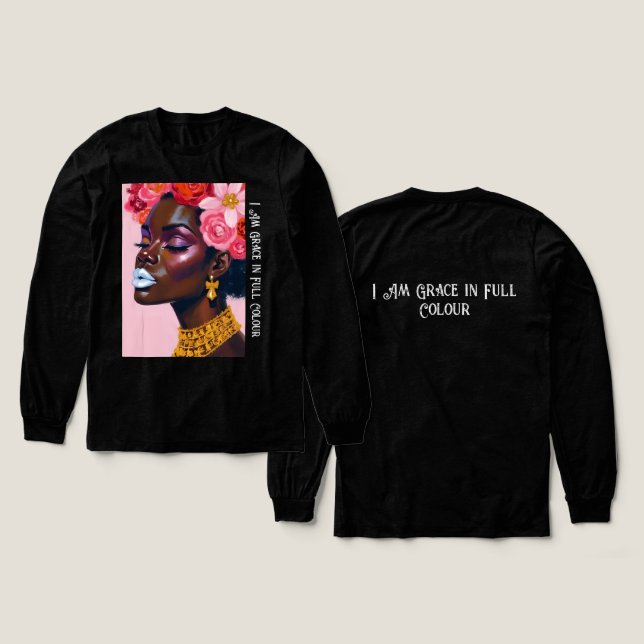 Crowned in Bloom Floral Queen Tri-Blend Shirt (Design Front & Back)