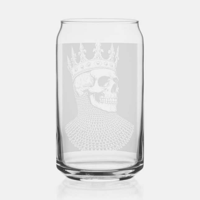 Crowned in Chainmail Can Glass (Front)