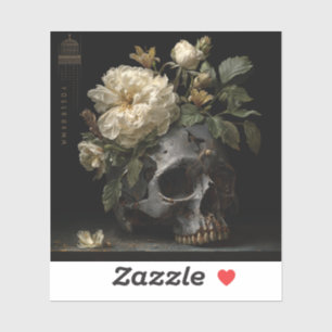 Crowned in Silence – Gothic Fine Art Sticker