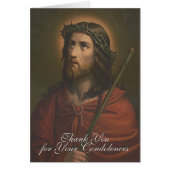 Crowned Jesus Funeral Sympathy Condolence hank You (Front)