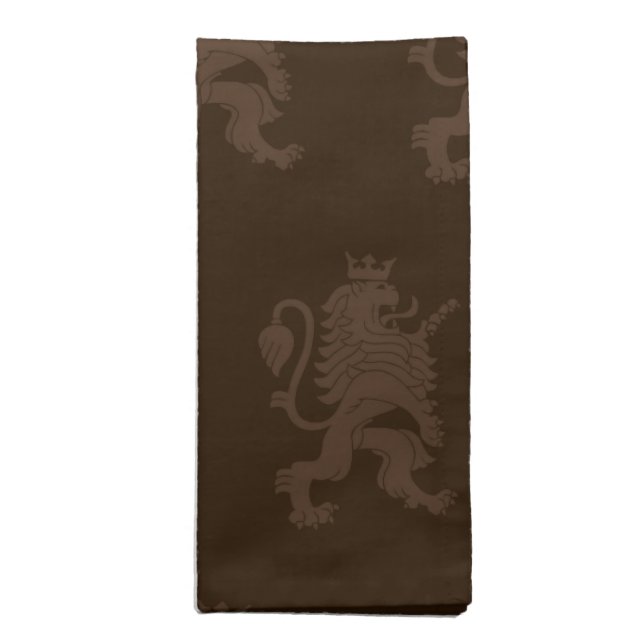 Crowned Lion Browns Napkin (Folded)