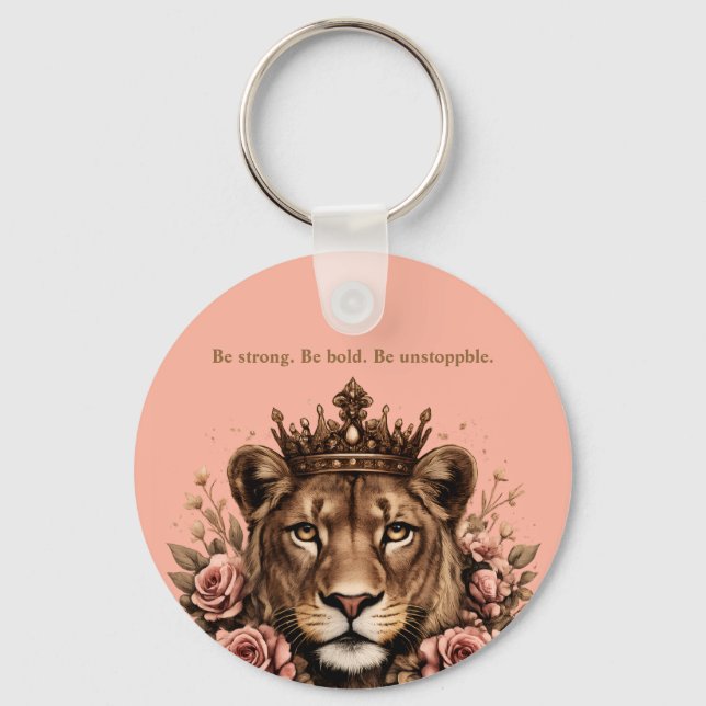 Crowned Lioness Empowerment  Keychain (Front)
