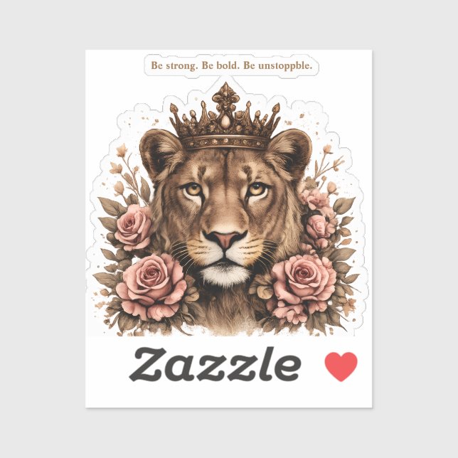 Crowned Lioness Empowerment  Sticker (Sheet)