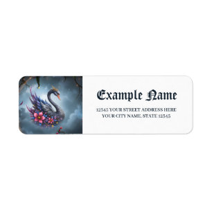 Crowned Moon Swan – Guardian of the Silent Lake.  Label