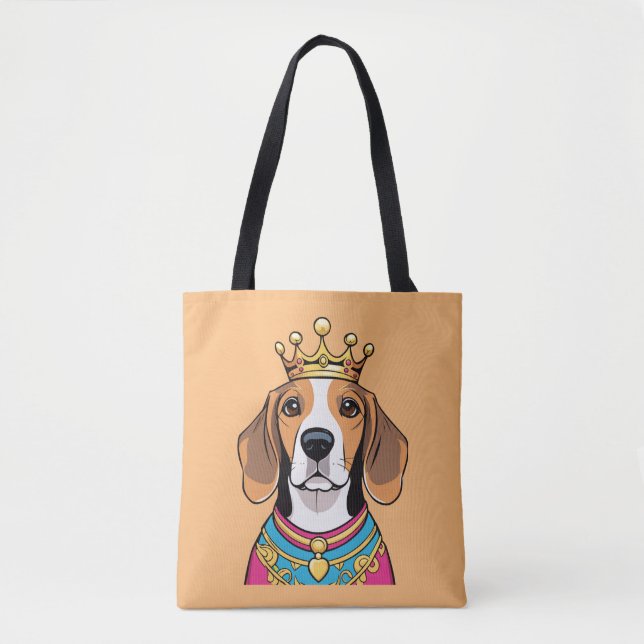 Crowned ones - Beagle Tote Bag (Front)