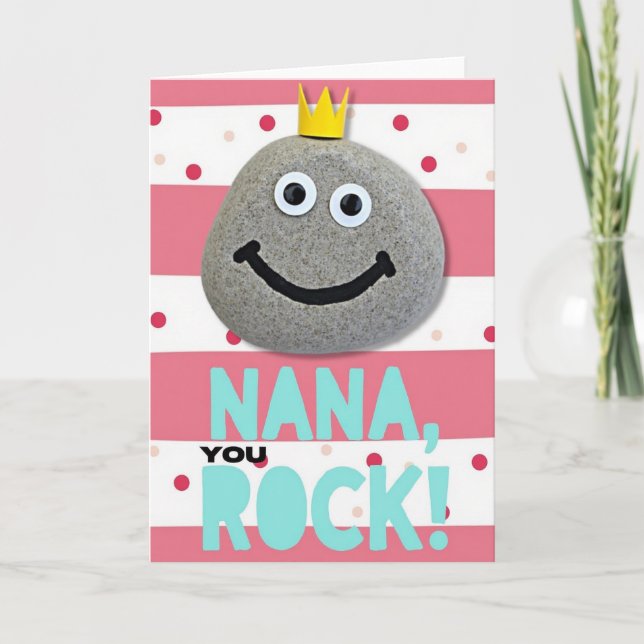 Crowned Pebble Mothers Day Card (Front)