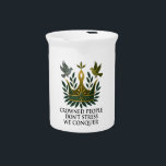Crowned People Don't Stress Porcelain Pitcher<br><div class="desc">Own your power with this bold,  motivational porcelain pitcher! "Crowned People Don't Stress,  We Conquer" is a reminder that true royalty rises above every obstacle. Perfect for confident souls,  entrepreneurs,  and anyone who knows they were born to lead.</div>