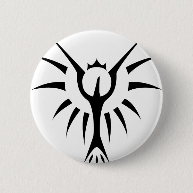 Crowned Phoenix Button (Front)