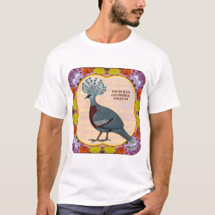 Crowned Pigeon Floral T-Shirt