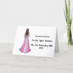 Crowned Queen Pageant Stationery Note Cards